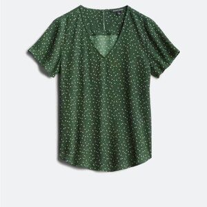 41 Hawthorn Green Polka Dot Short Sleeve Top